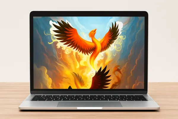 Laptop met de online training De Feniks Metamorfose